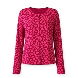 Garnet Hil Cashmere Retro Polka Dots Essential Cardigan
